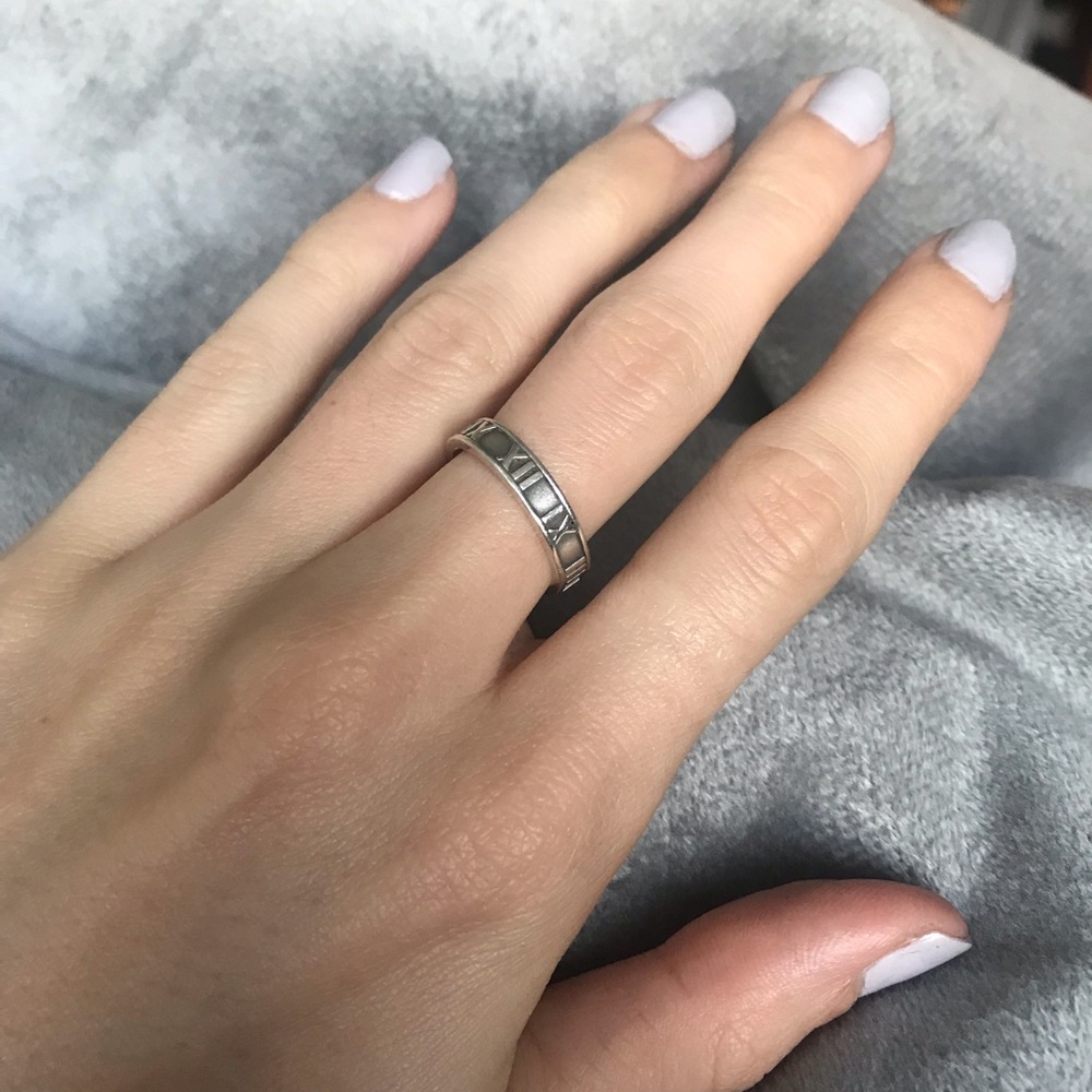 Tiffany & Co. Silver Patterned Band Ring